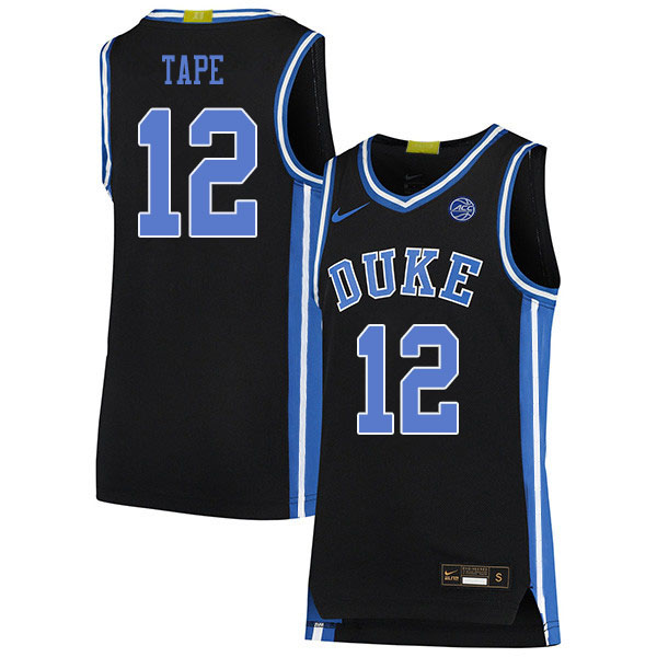 Men #12 Patrick Tape Duke Blue Devils College Basketball Jerseys Sale-Black - Click Image to Close
